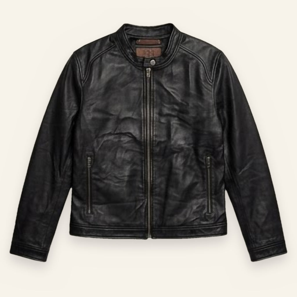 Frye Leather Jacket, Black