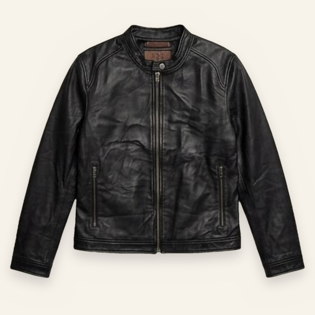Frye Leather Jacket, Black