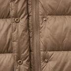 Tahari Funnel Neck Puffer, Taupe