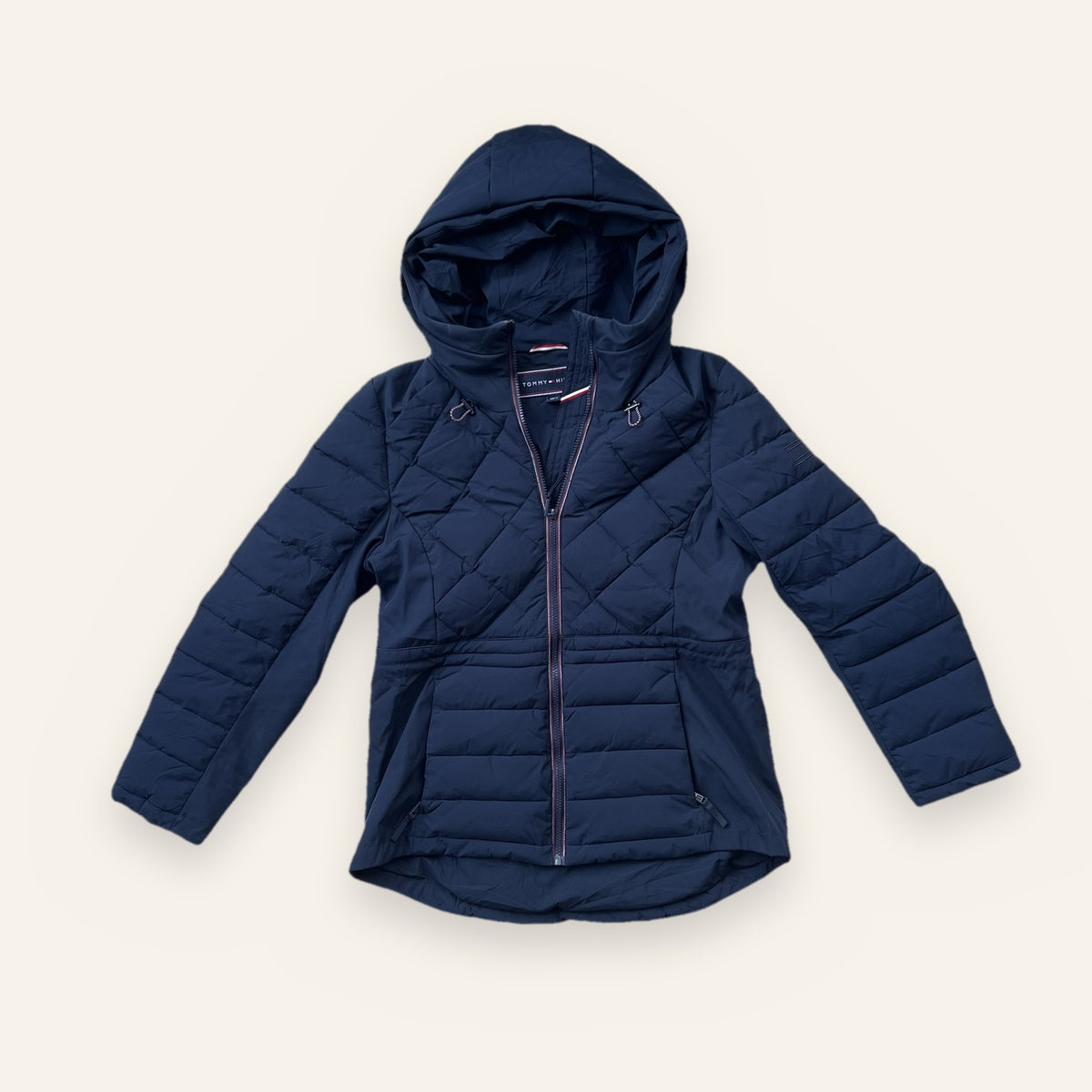 Tommy Hilfiger Quilted Hooded Jacket, Navy